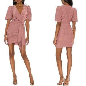 SAYLOR DEB MINI METALLIC ROSE DRESS SIZE SMALL